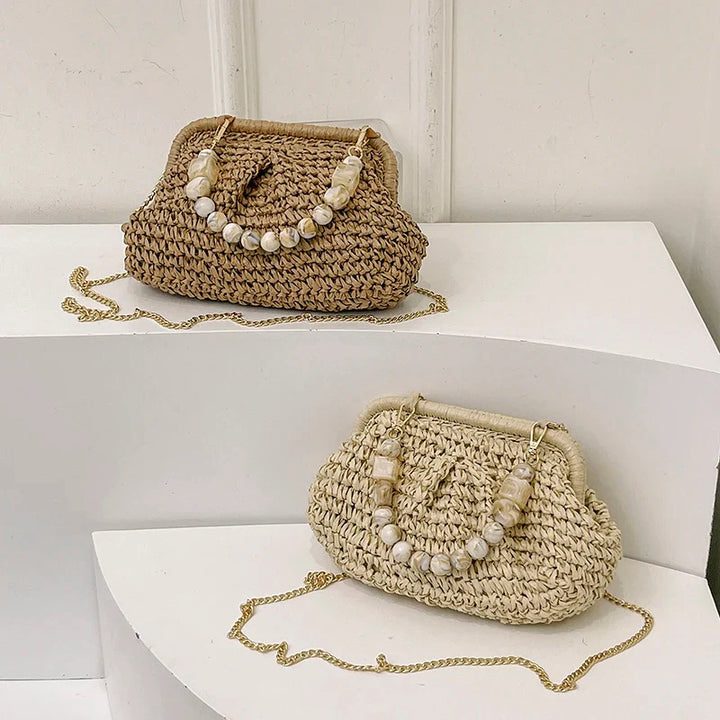 Isola Pearl Straw Bag
