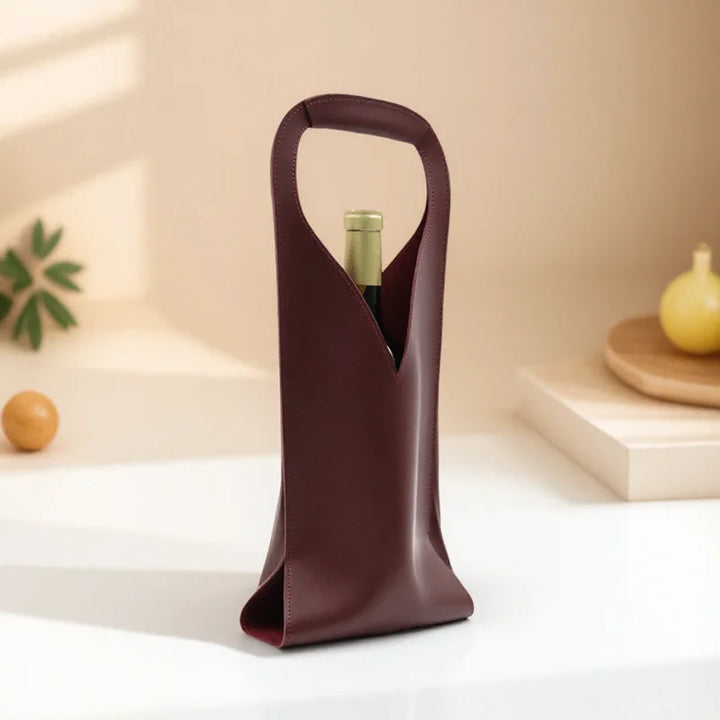 Vignette Leather Bottle Carrier