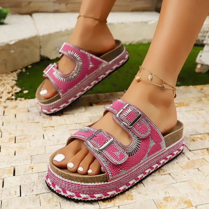 Mavis Beaded Comfort Slides