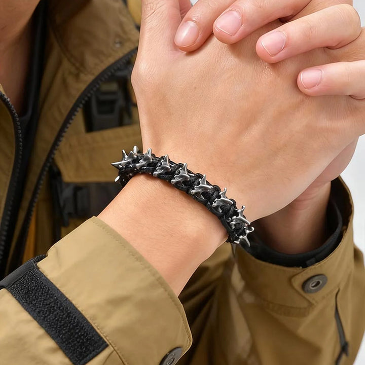 Remington Braided Spike Bracelet