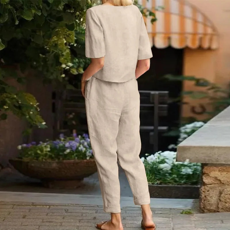 Elvara Linen Suit Set