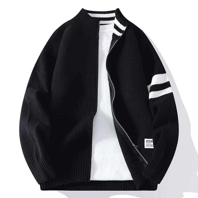 Miles Textured Zip Cardigan