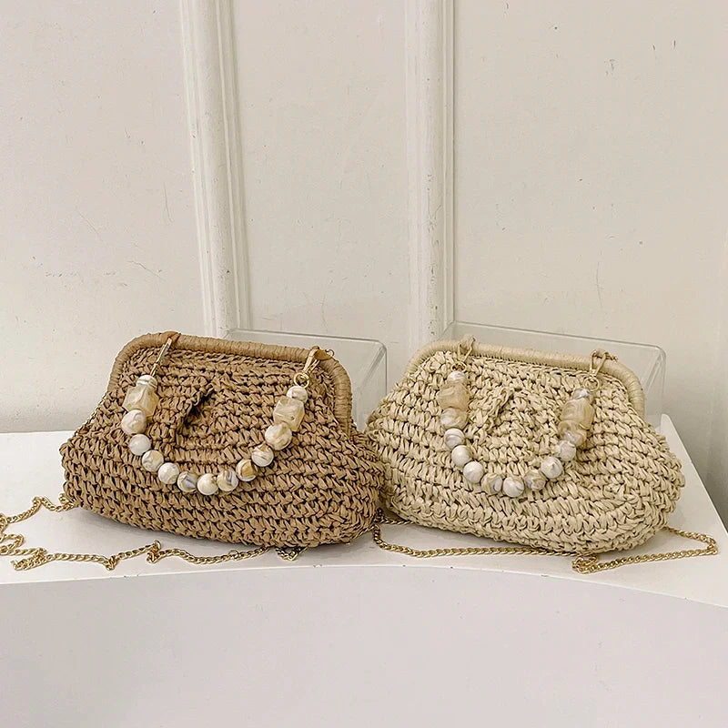 Isola Pearl Straw Bag