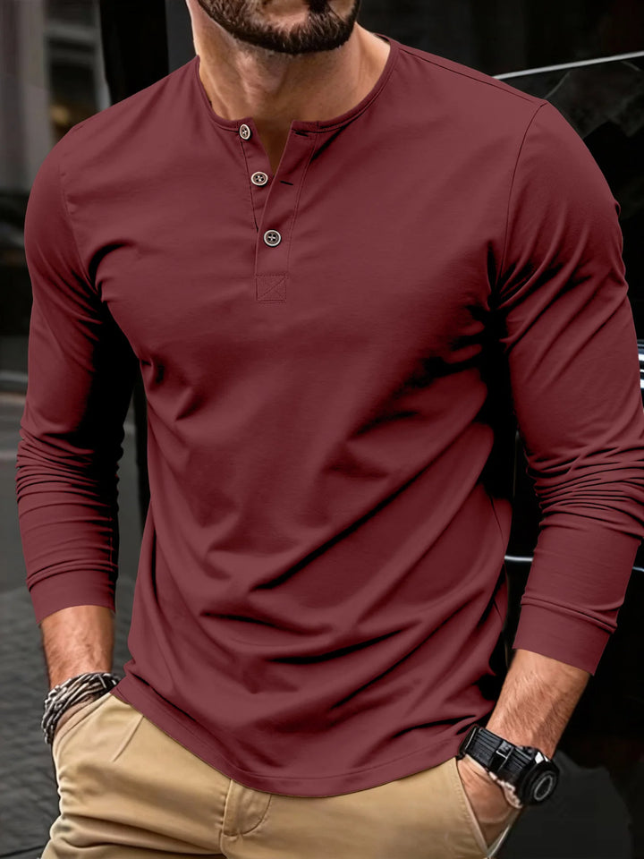Joseph Long-sleeve Henley Shirt