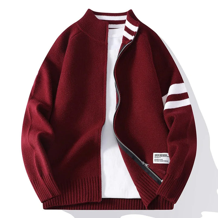 Miles Textured Zip Cardigan