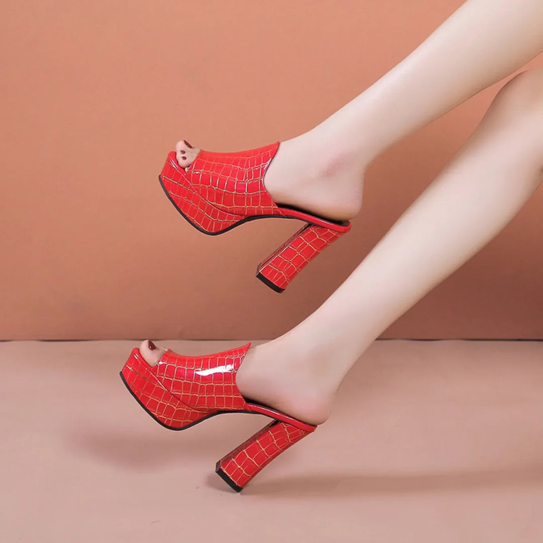 Palermo Croc Heels