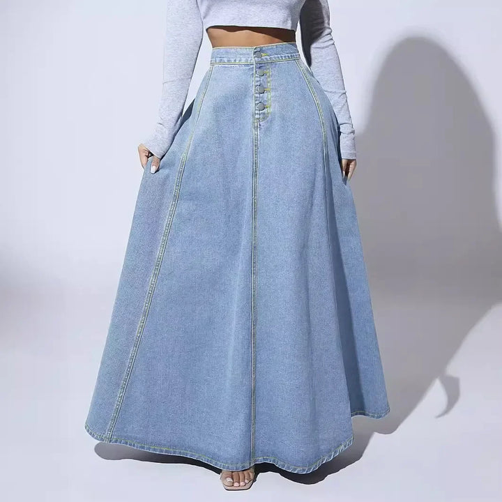 Dakota Denim Button Skirt