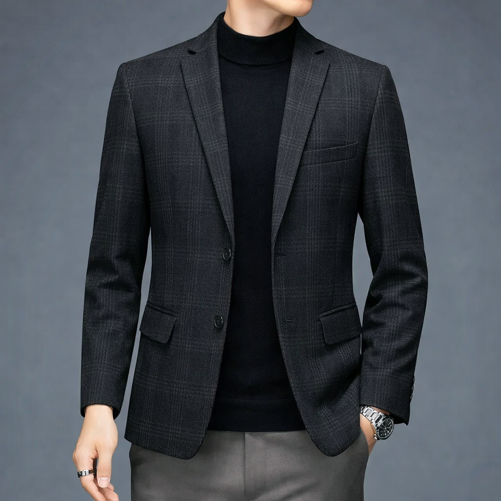 Calviro Plaid wool Coat