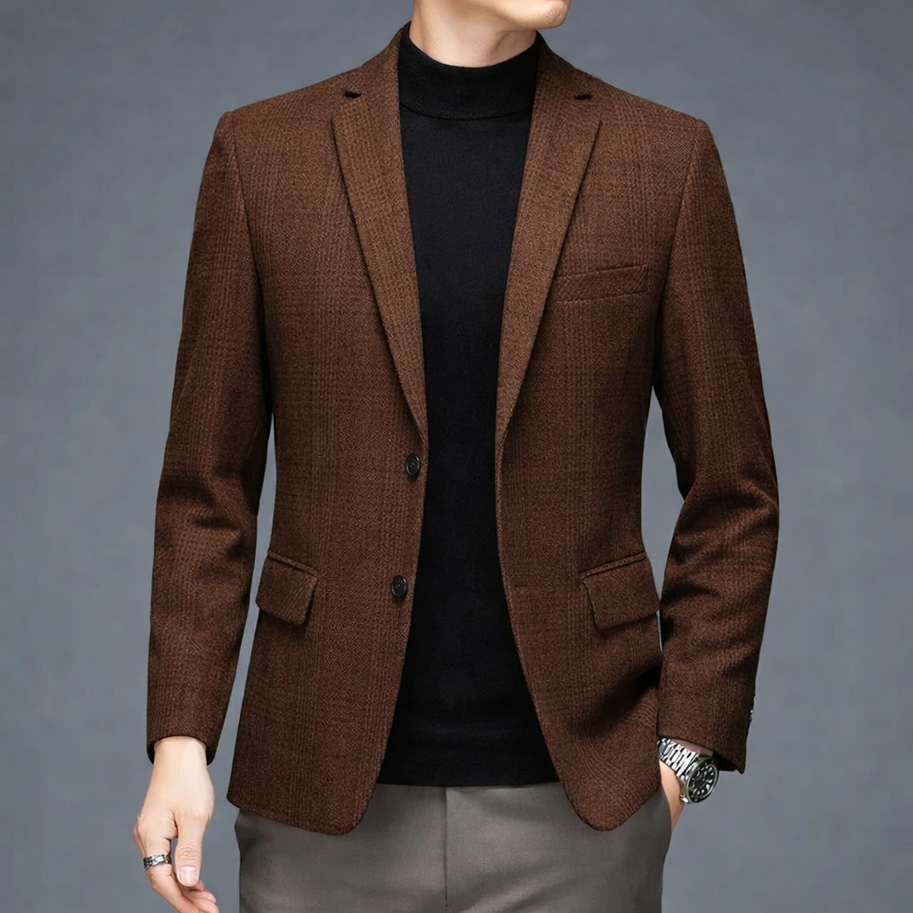Calviro Plaid wool Coat