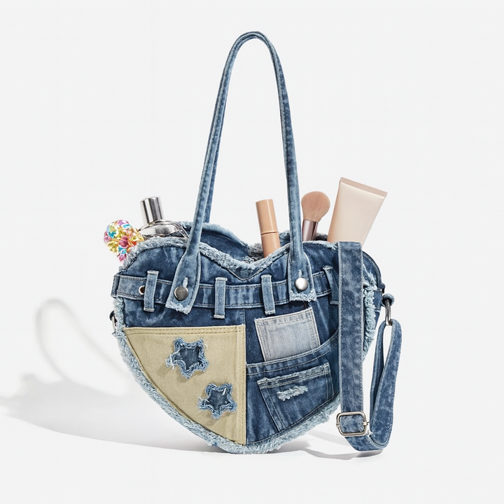 Varese Denim Heart Bag