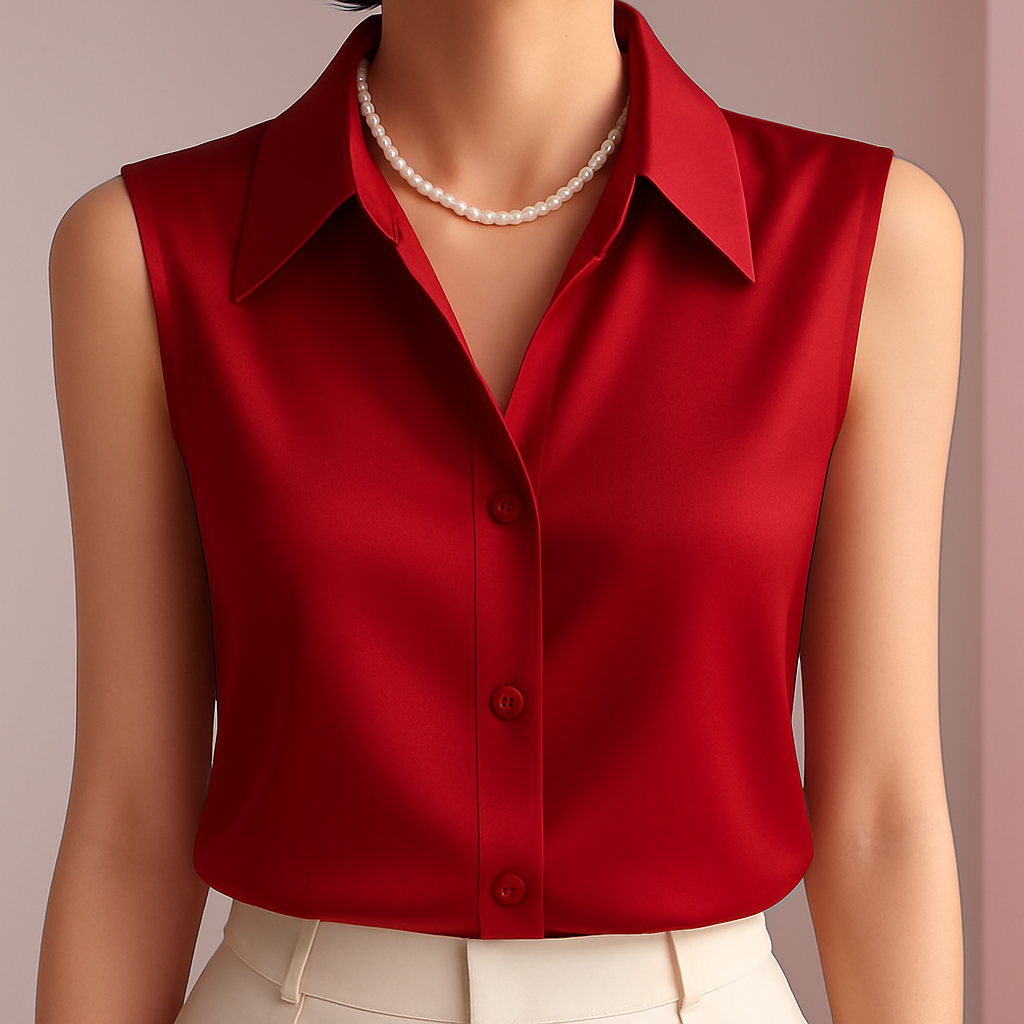 Alva Satin Summer Blouse