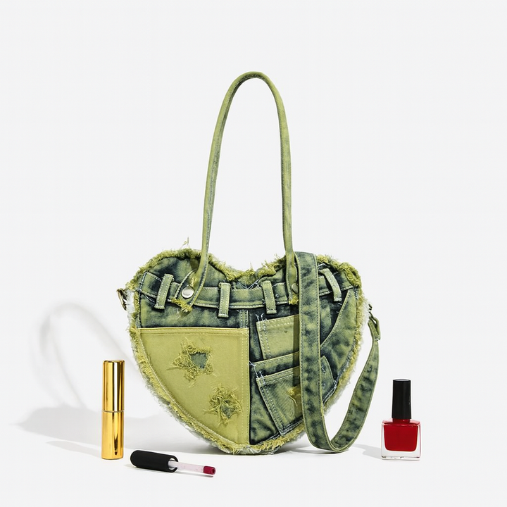 Varese Denim Heart Bag
