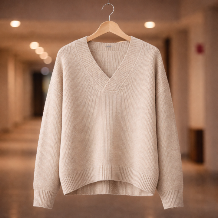 Luma V-Neck Knit Sweater