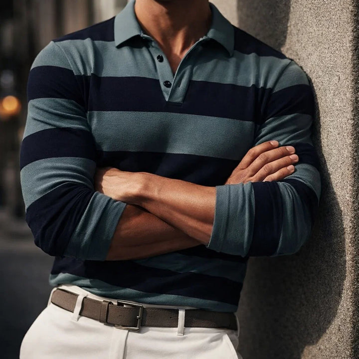 Harrison Stripe Polo Shirt