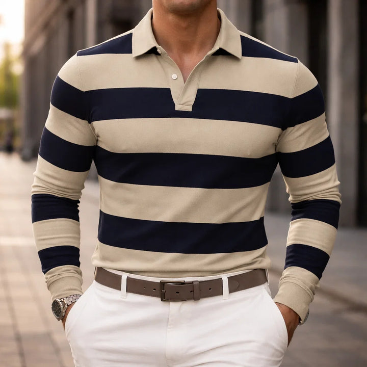 Harrison Stripe Polo Shirt