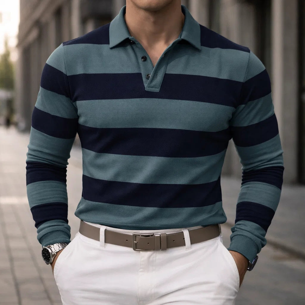 Harrison Stripe Polo Shirt