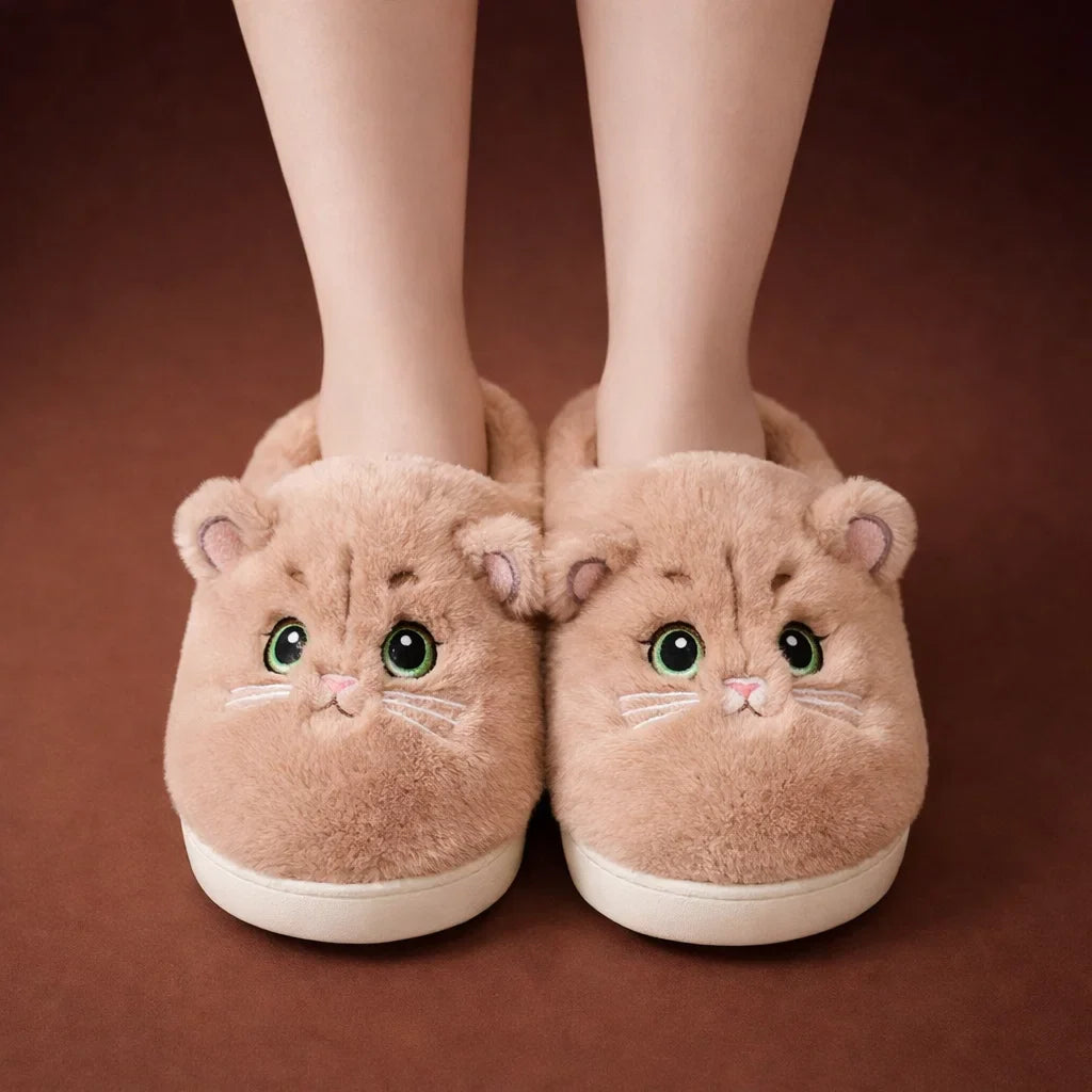 Whisker Cozy Cat Slippers