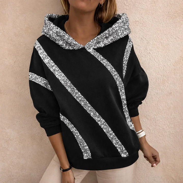 Selvara Sequin Cotton Hoodie