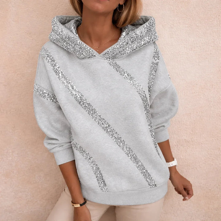 Selvara Sequin Cotton Hoodie