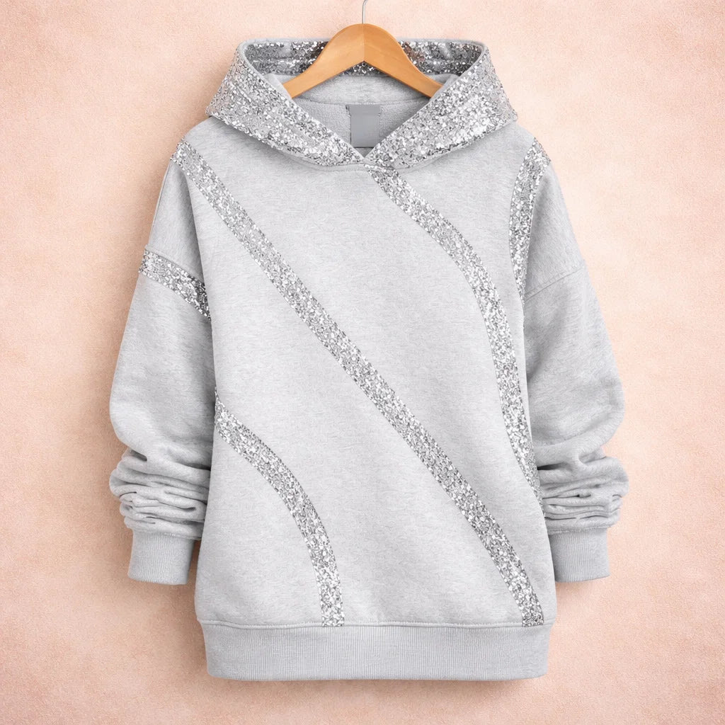 Selvara Sequin Cotton Hoodie